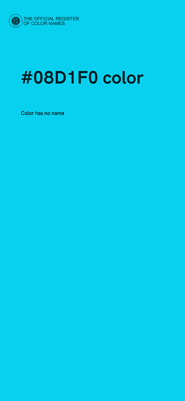 #08D1F0 color image