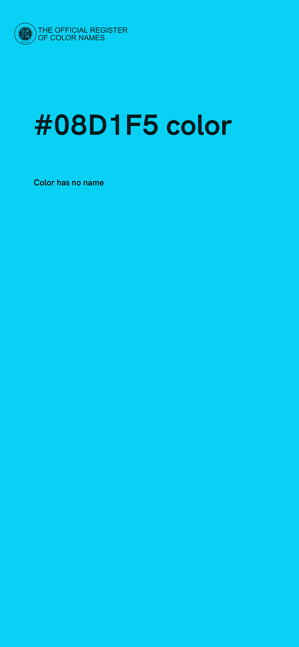 #08D1F5 color image