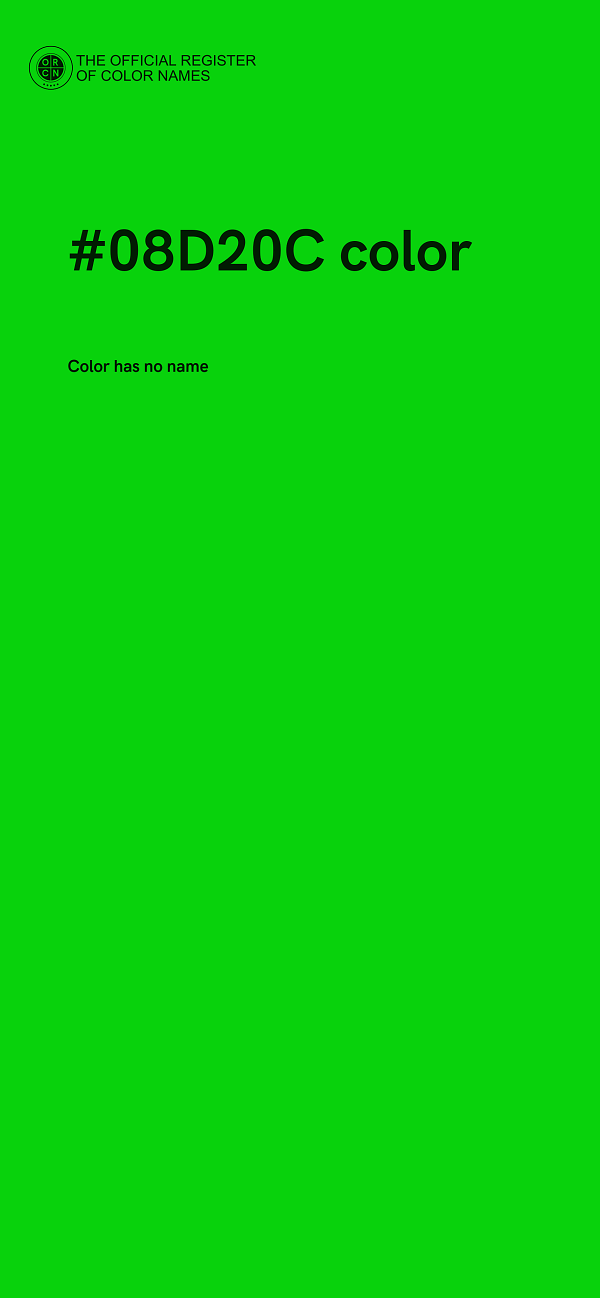 #08D20C color image