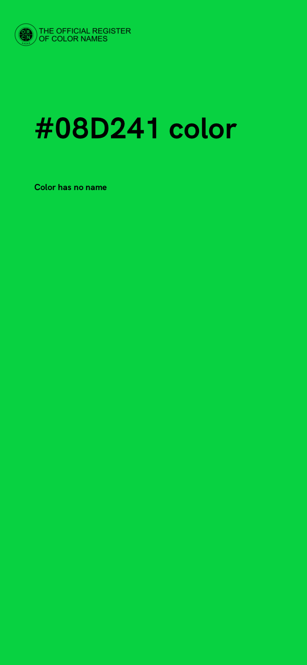 #08D241 color image