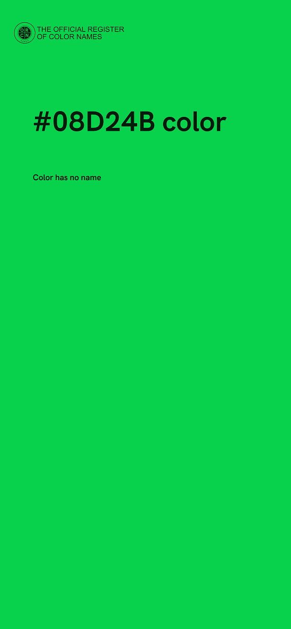 #08D24B color image