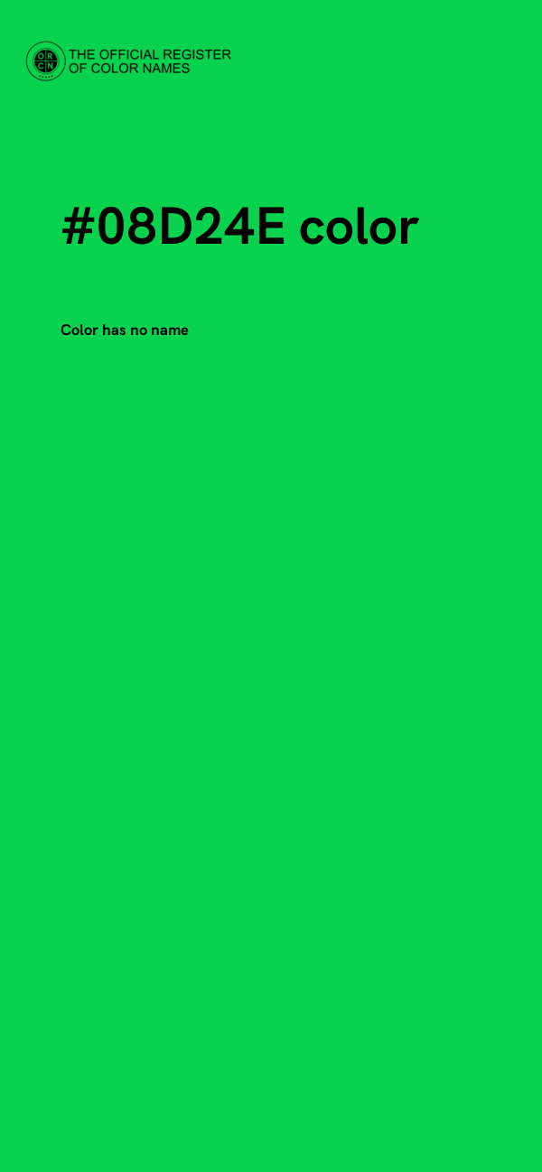 #08D24E color image