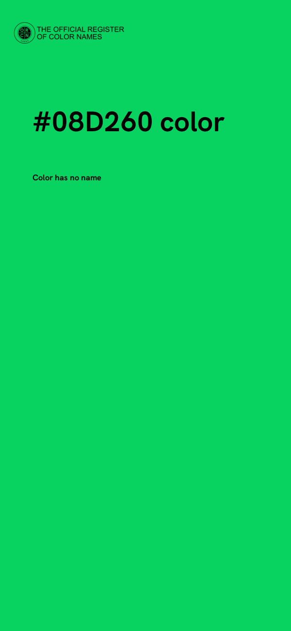 #08D260 color image