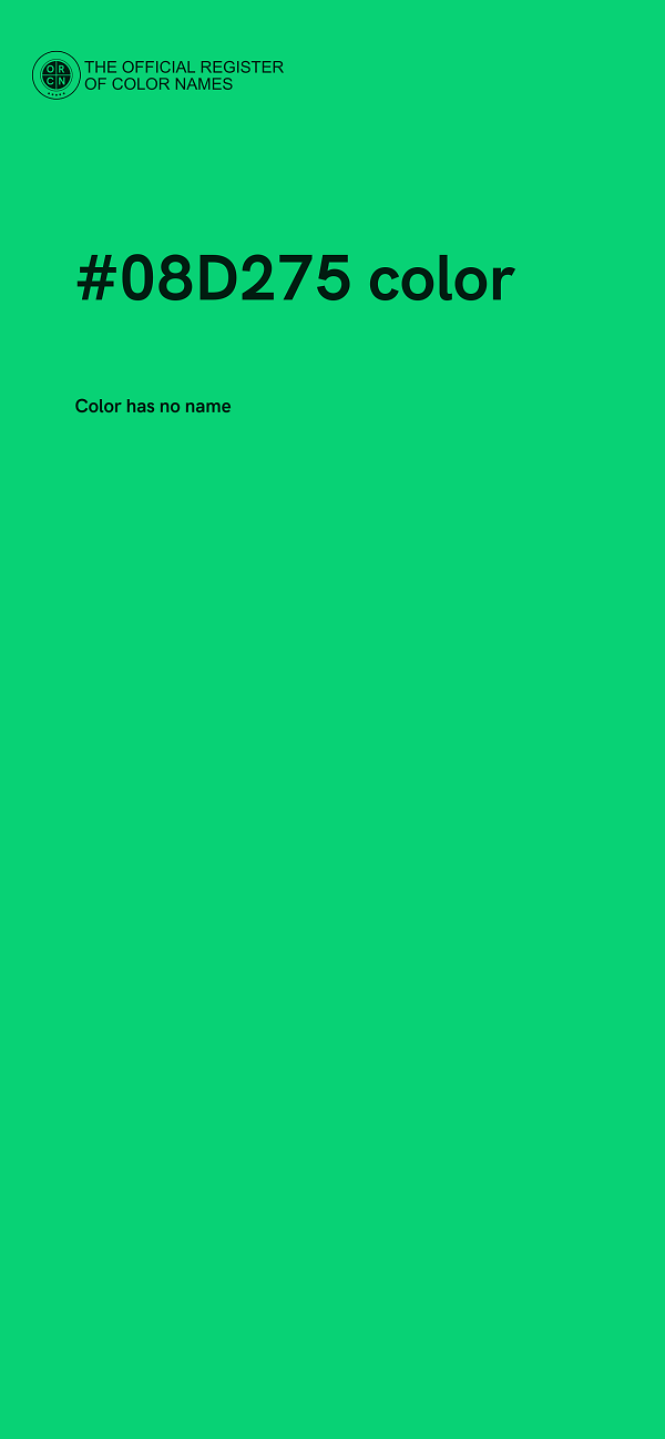 #08D275 color image