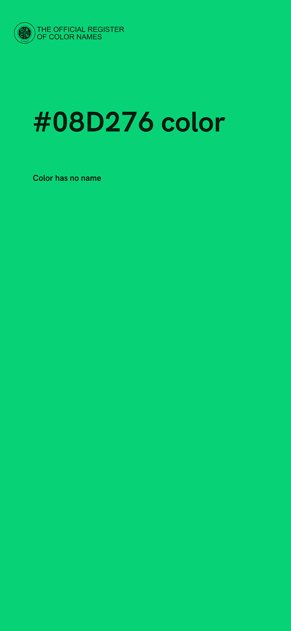 #08D276 color image