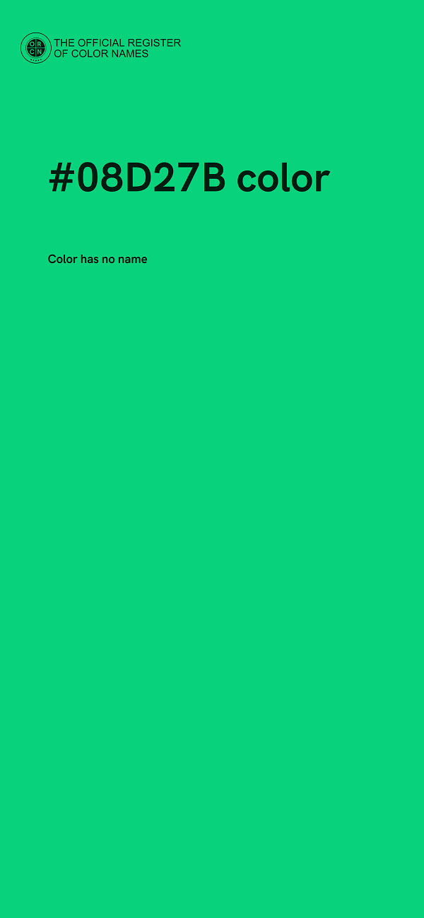 #08D27B color image