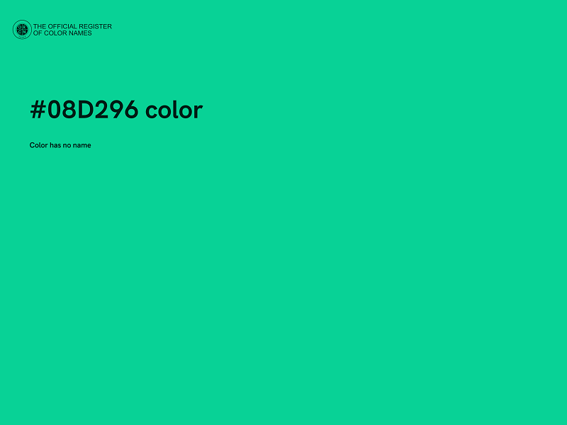#08D296 color image