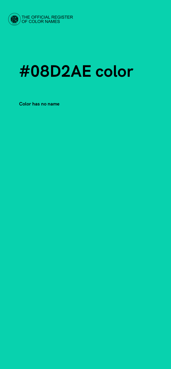#08D2AE color image