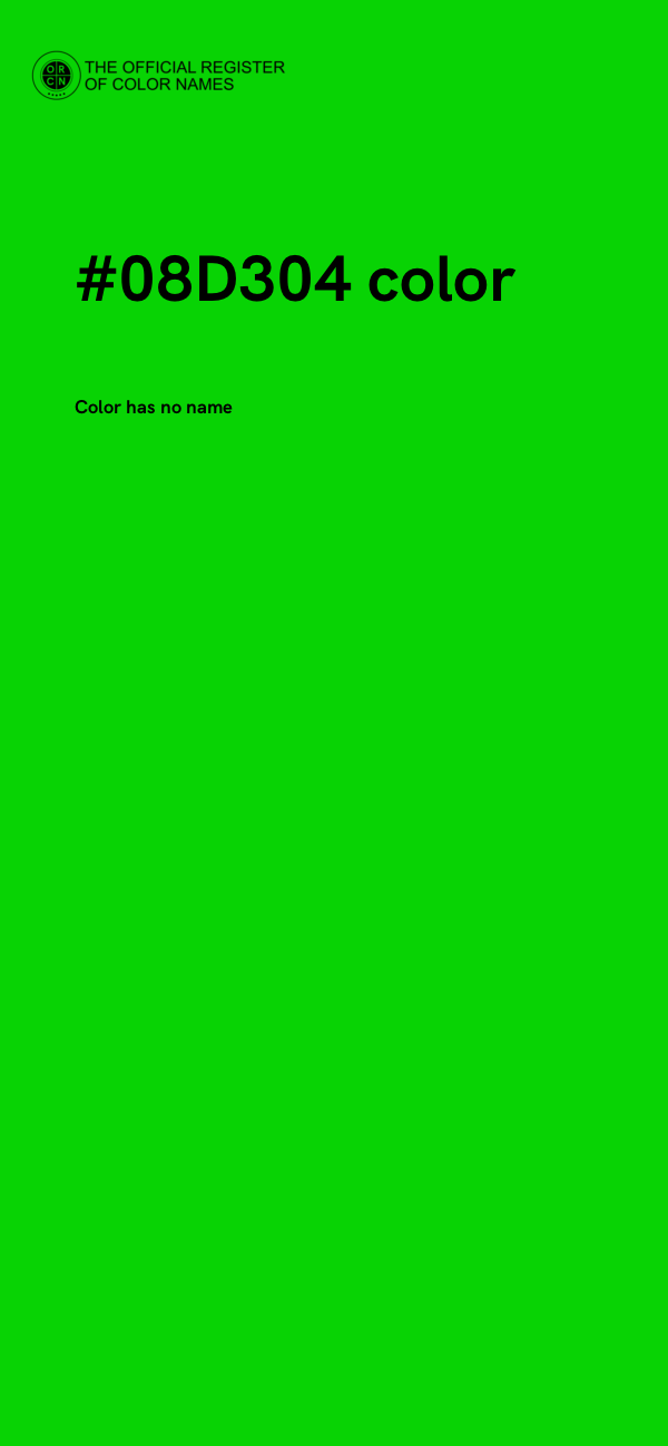 #08D304 color image