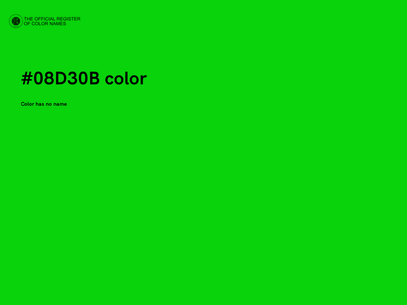 #08D30B color image