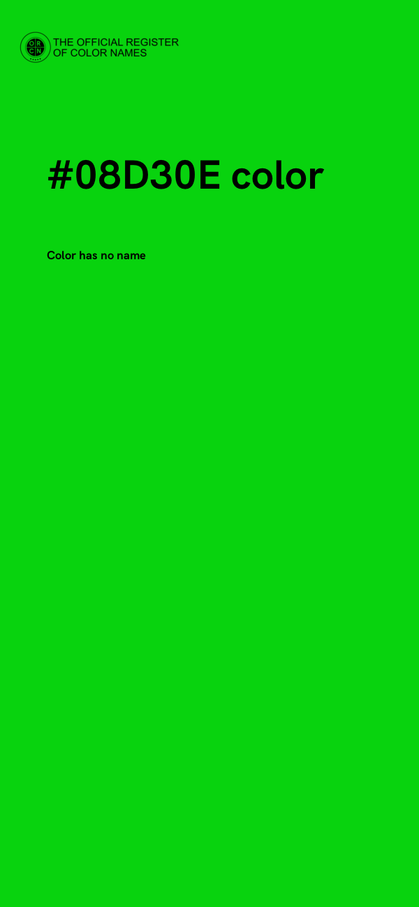#08D30E color image