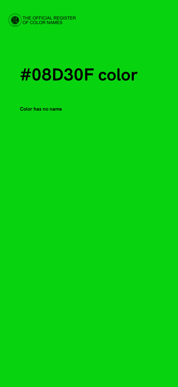 #08D30F color image