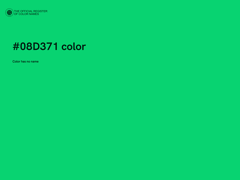 #08D371 color image