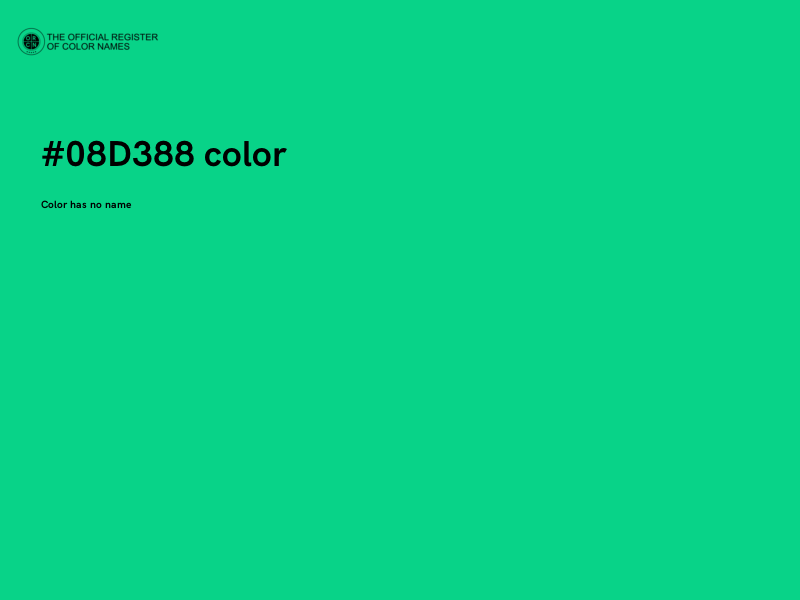 #08D388 color image