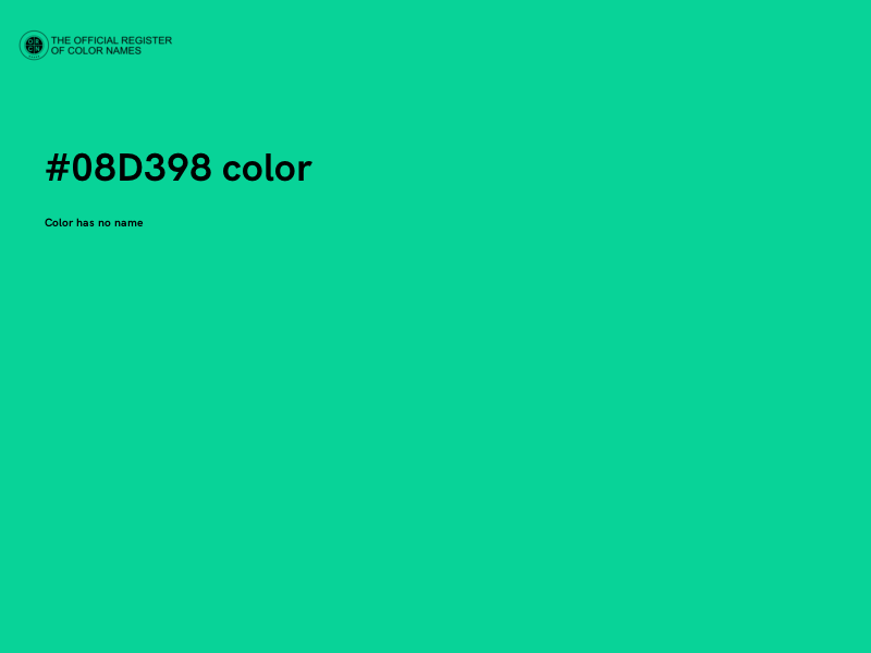 #08D398 color image