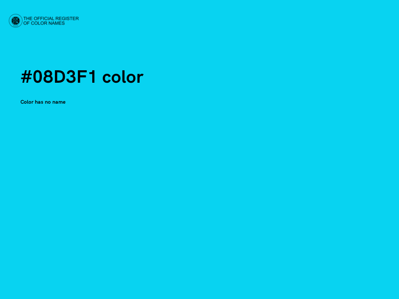 #08D3F1 color image
