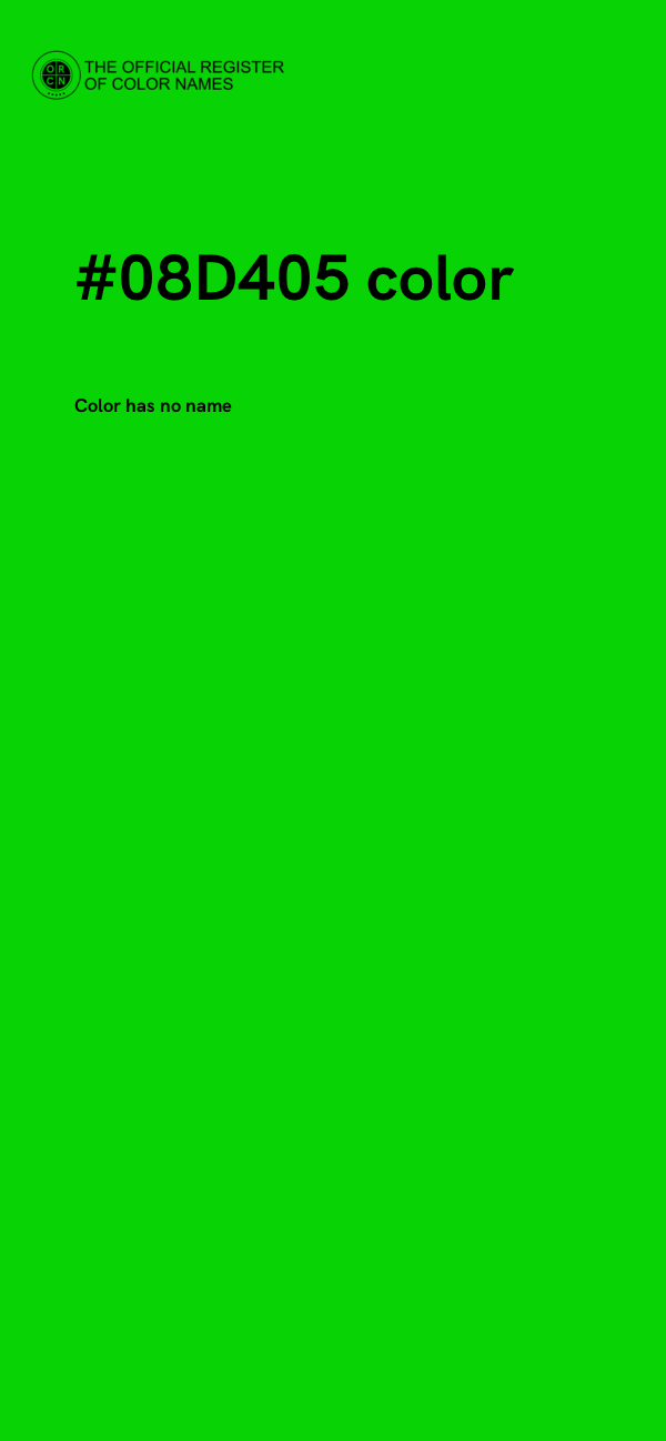 #08D405 color image