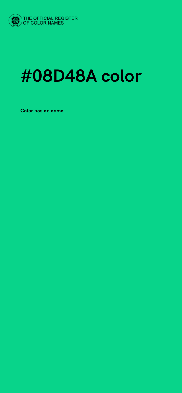 #08D48A color image