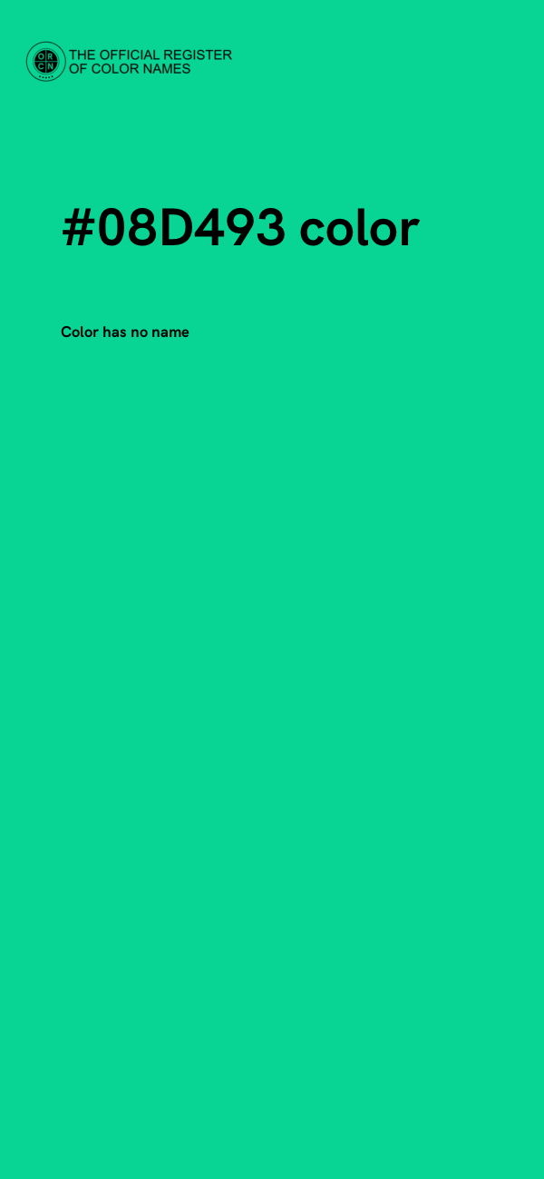 #08D493 color image