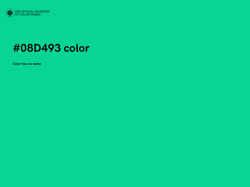#08D493 color image