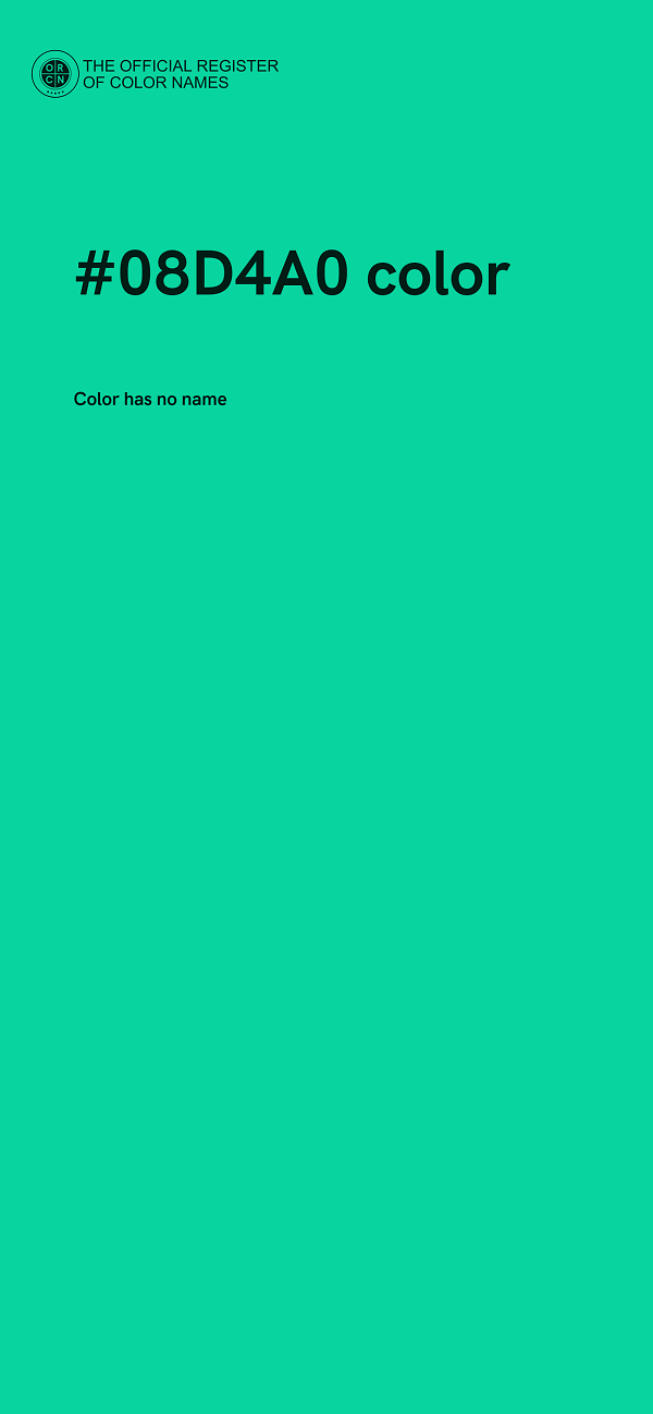 #08D4A0 color image
