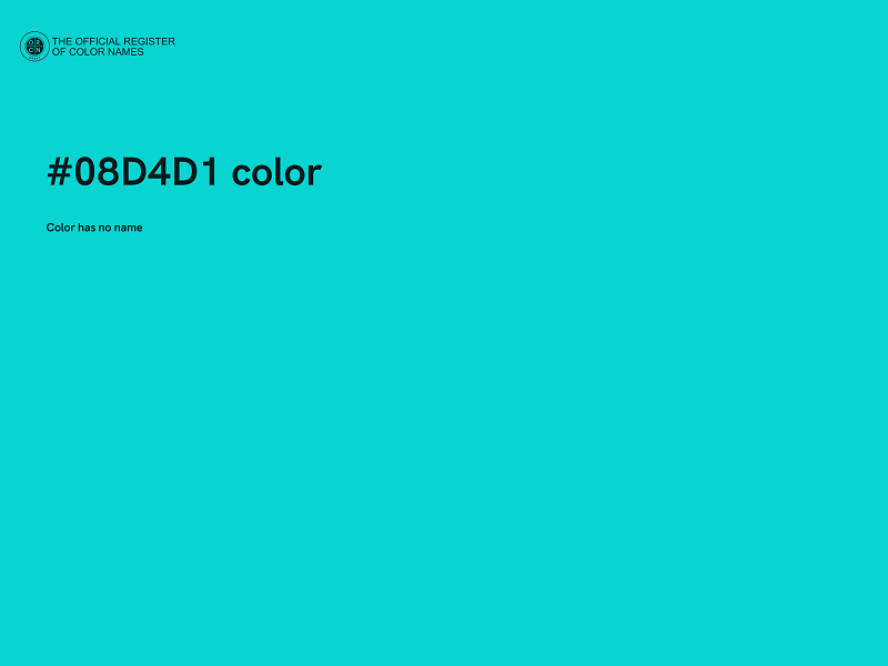 #08D4D1 color image