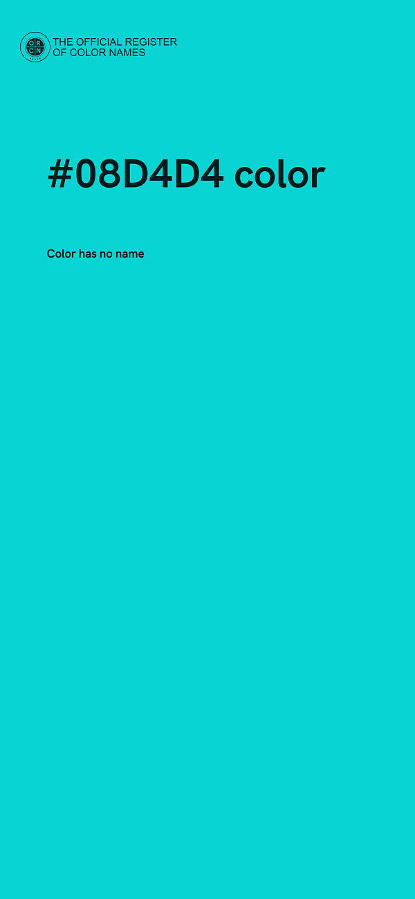 #08D4D4 color image