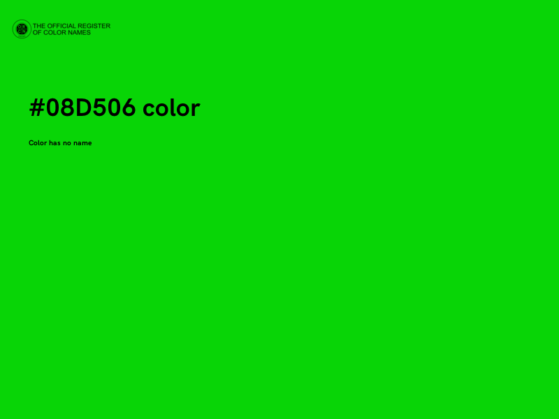 #08D506 color image