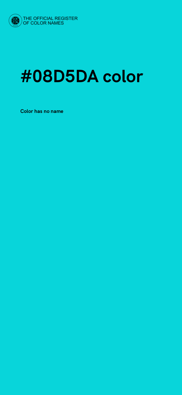 #08D5DA color image