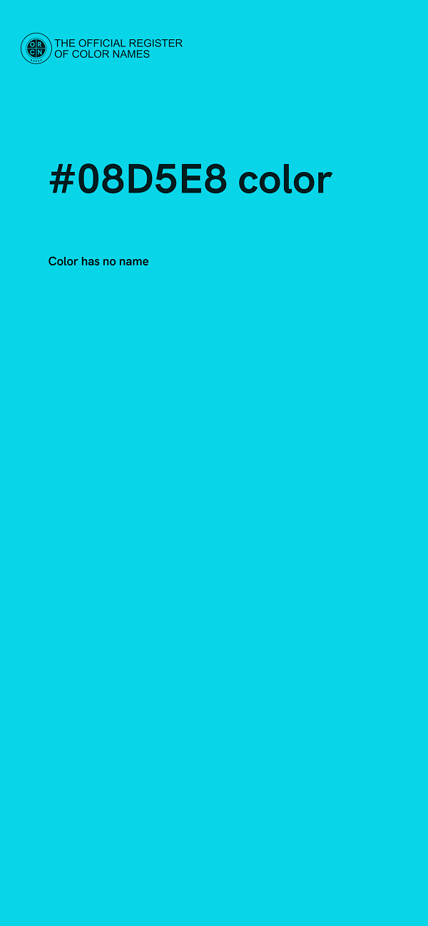 #08D5E8 color image