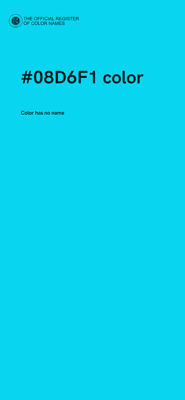 #08D6F1 color image