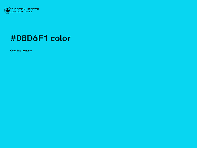 #08D6F1 color image