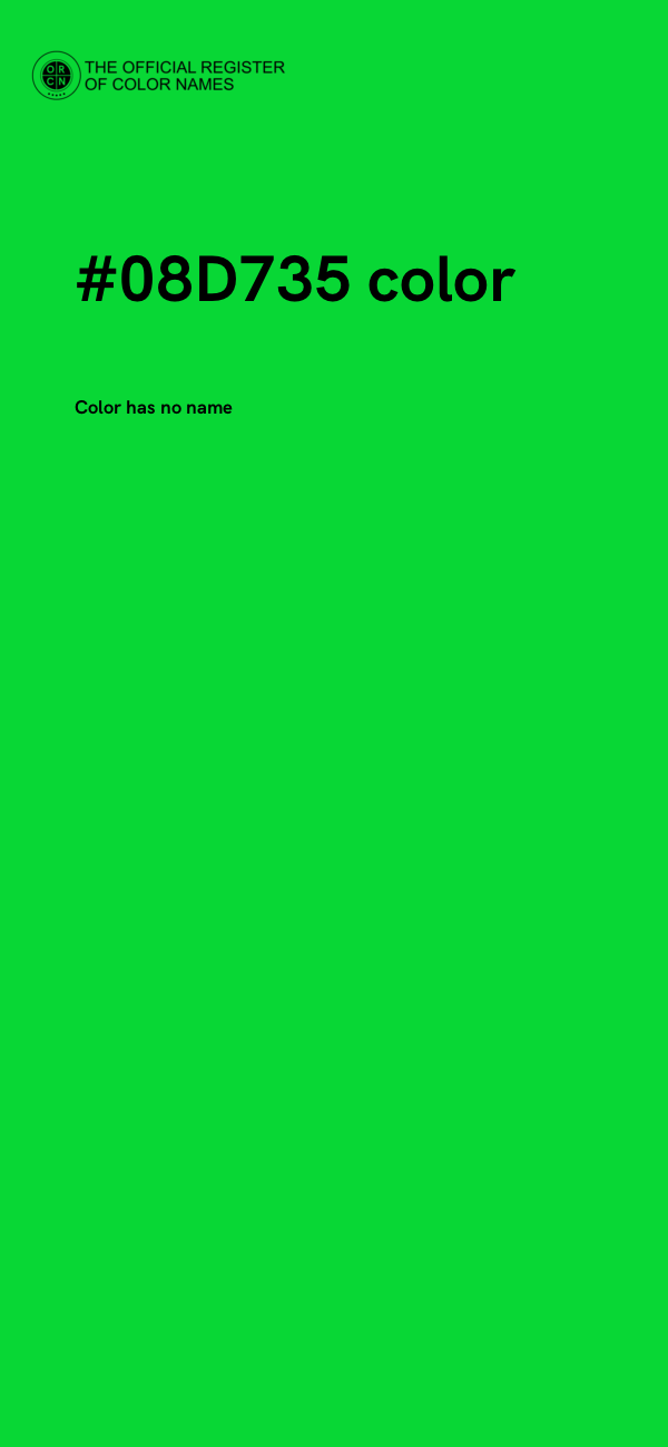 #08D735 color image