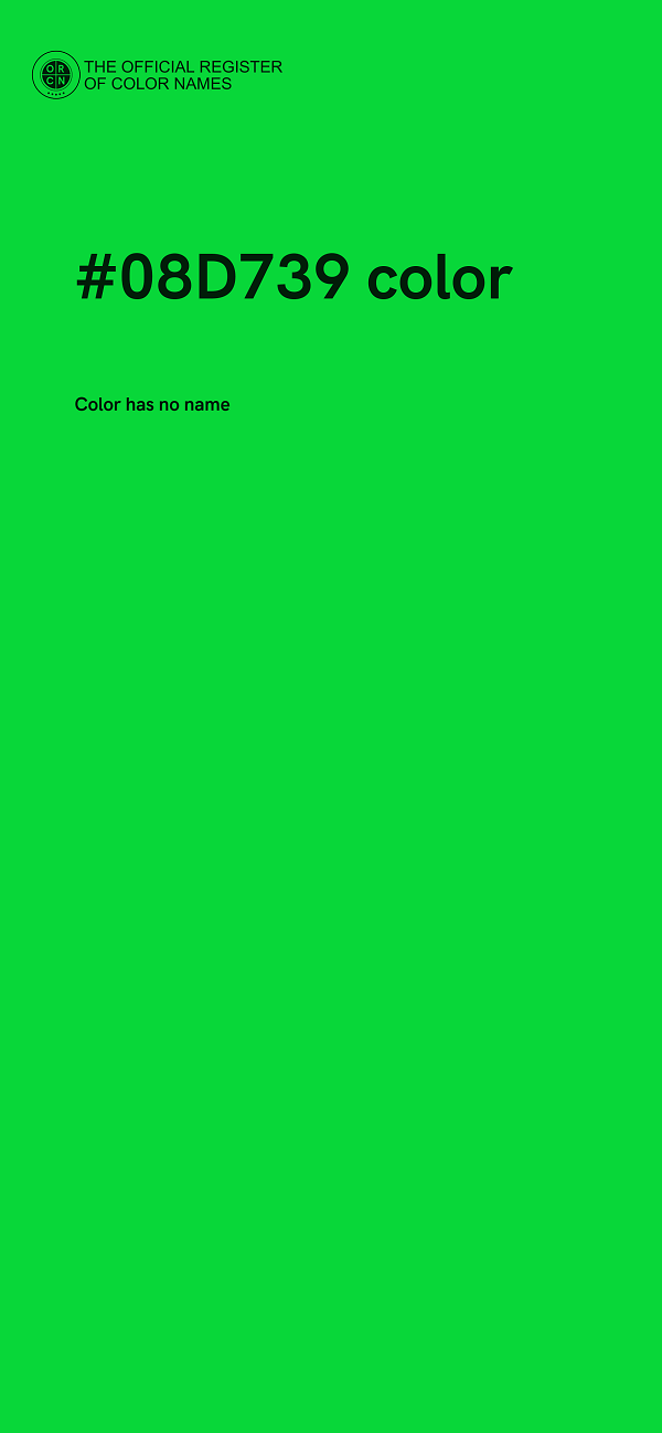#08D739 color image