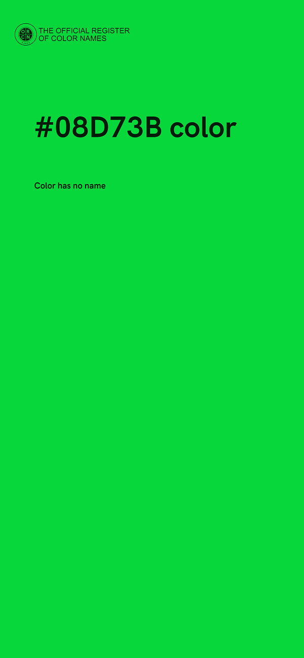 #08D73B color image