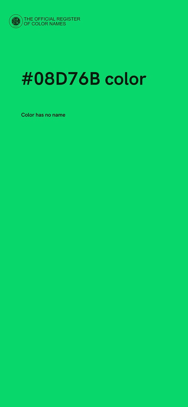 #08D76B color image