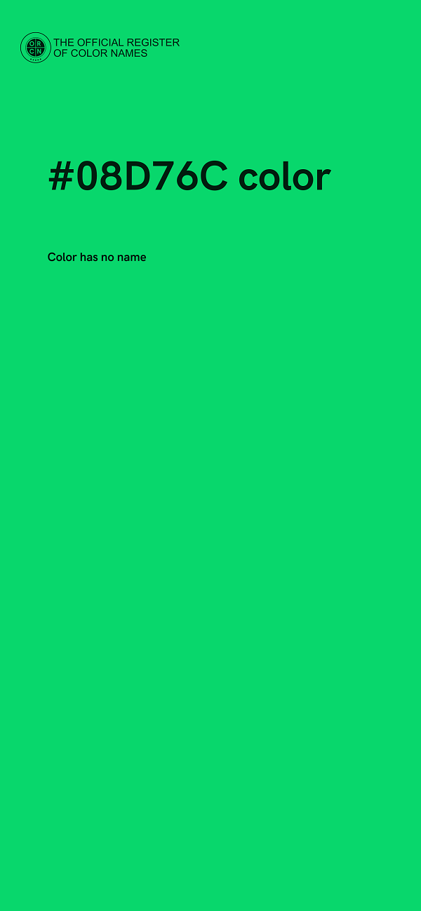 #08D76C color image
