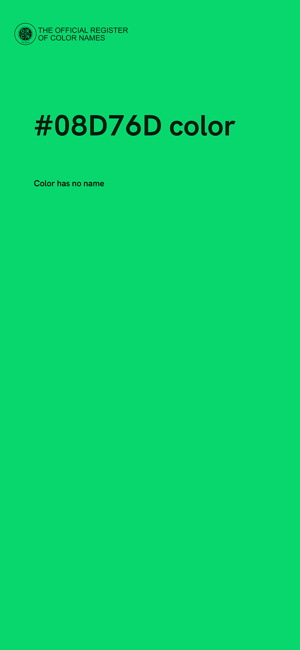 #08D76D color image