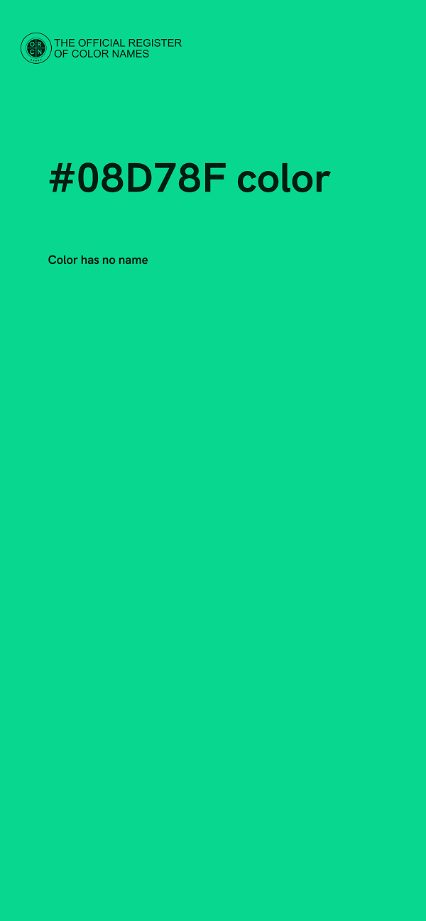 #08D78F color image