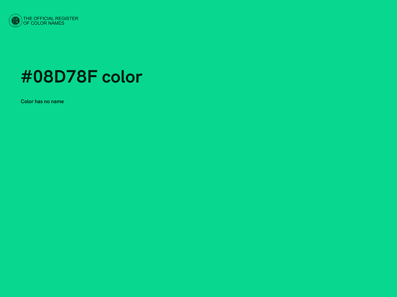 #08D78F color image