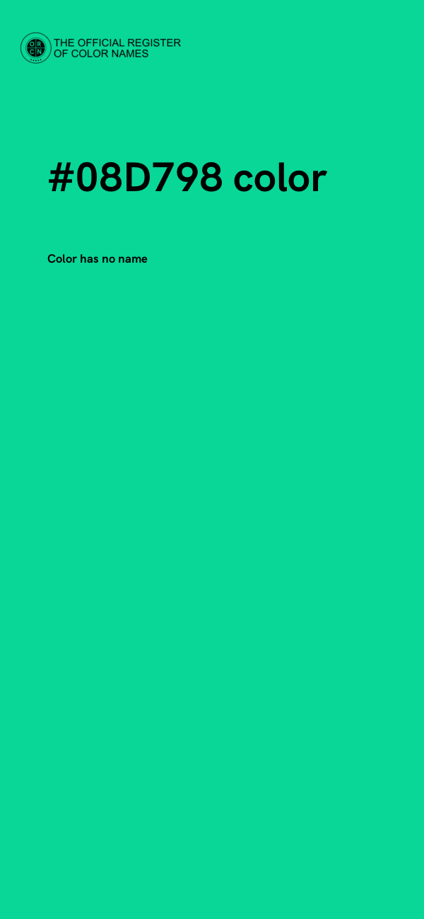 #08D798 color image