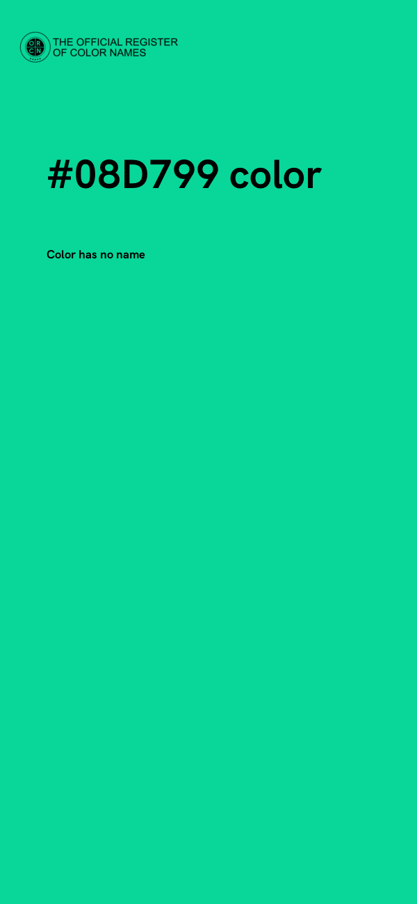 #08D799 color image