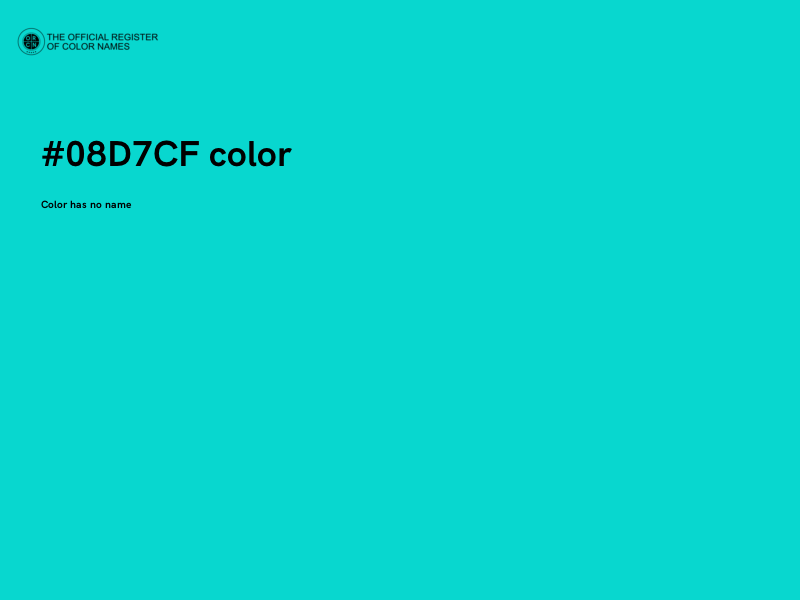 #08D7CF color image