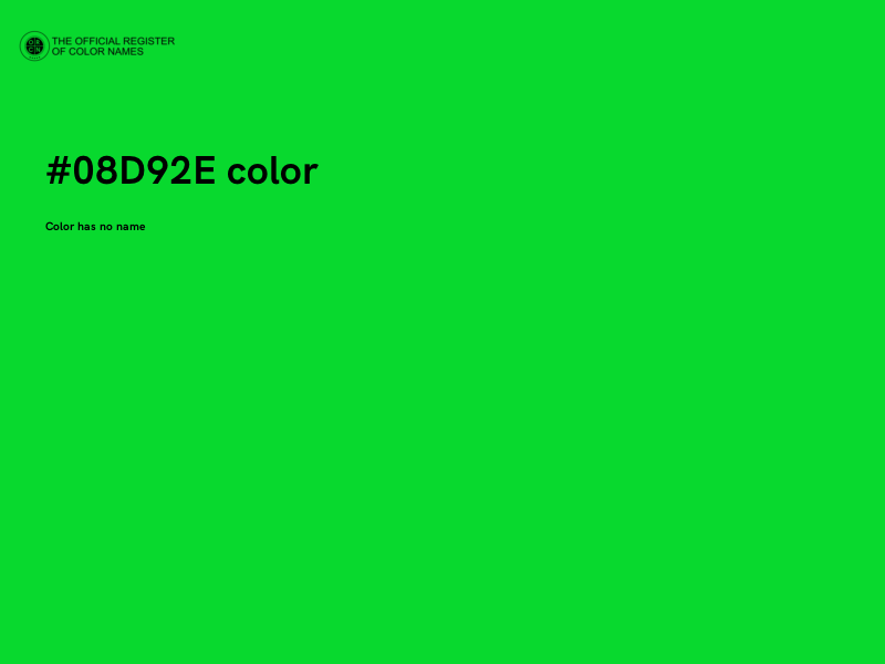 #08D92E color image
