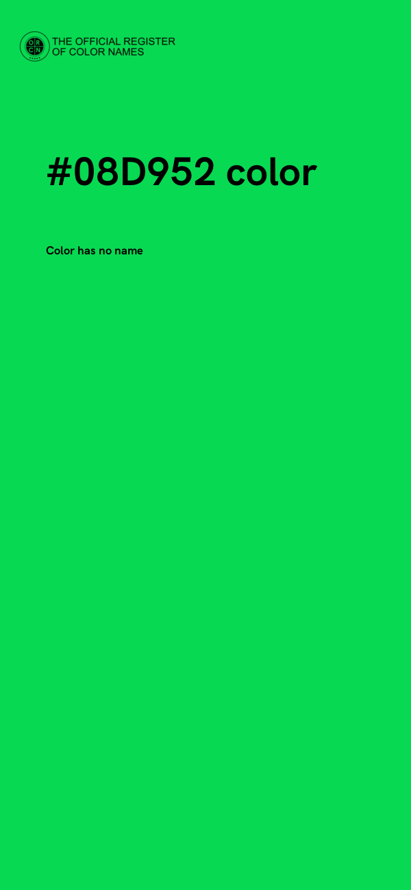 #08D952 color image