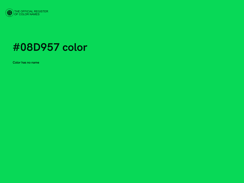 #08D957 color image