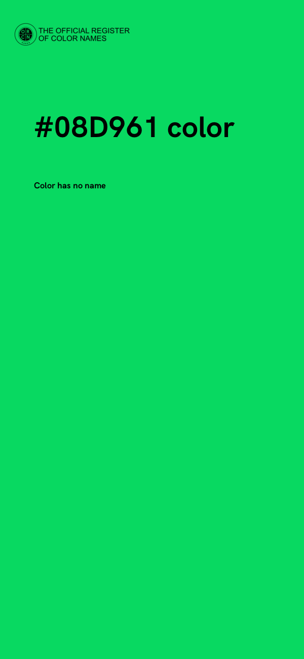 #08D961 color image