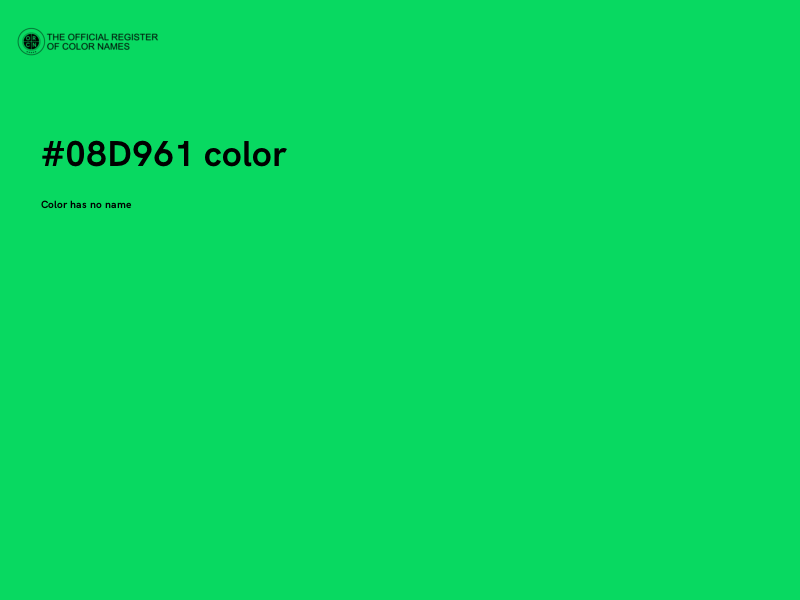 #08D961 color image
