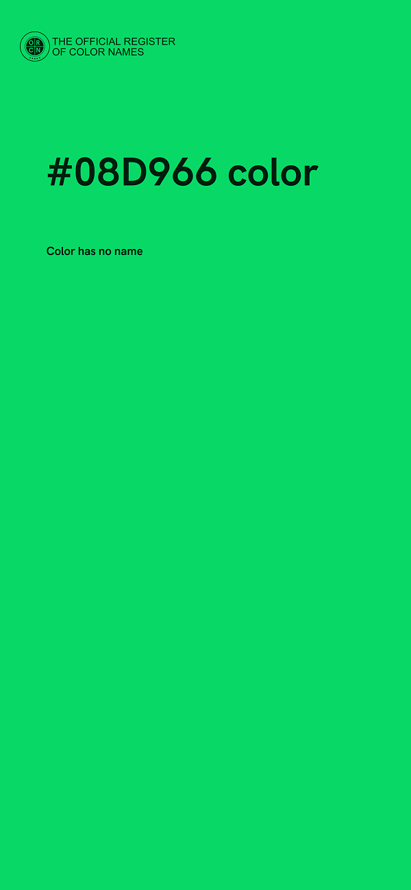 #08D966 color image