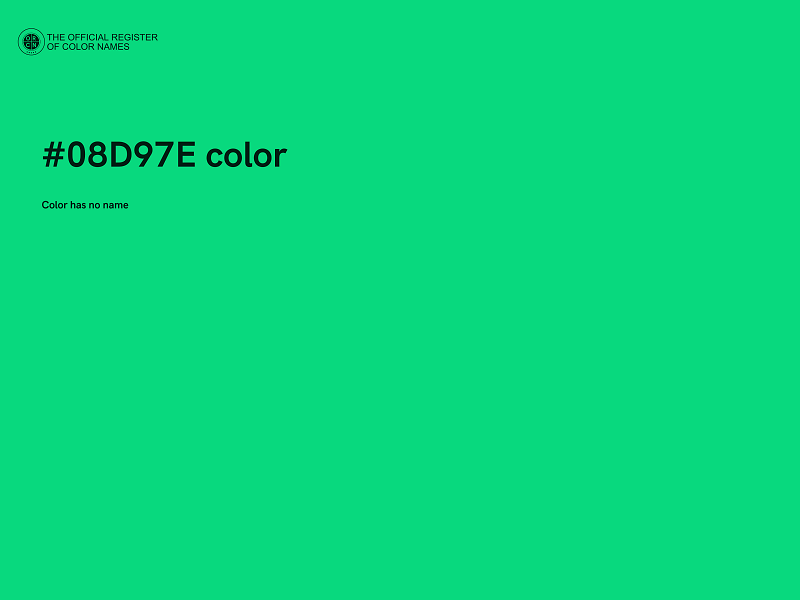#08D97E color image